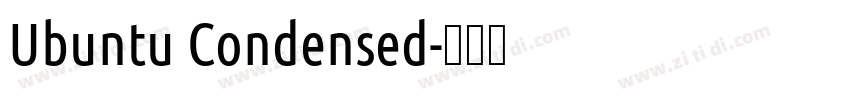 Ubuntu Condensed字体转换